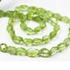 Natural Green Peridot Faceted Cut Oval Tumble Beads Strand Length is 14 Inches & Sizes 6mm Approx 